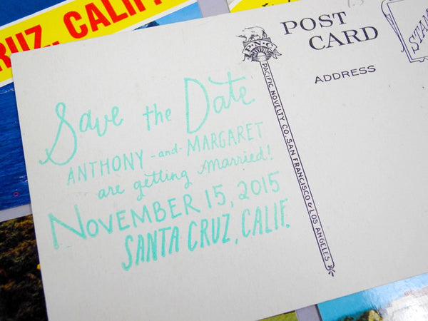 Custom Hand lettered Save The Date Stamp