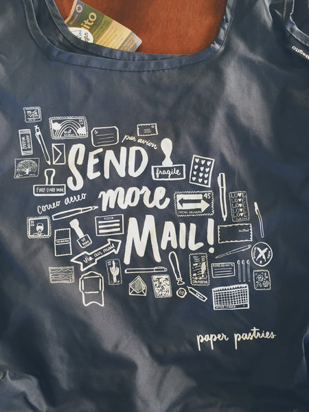 Eco Tote Send More Mail 100% Recycled Reusable Shopping Bag