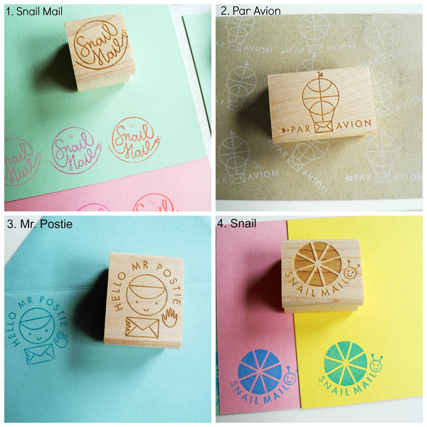 Snail Mail Book Rubber Stamps