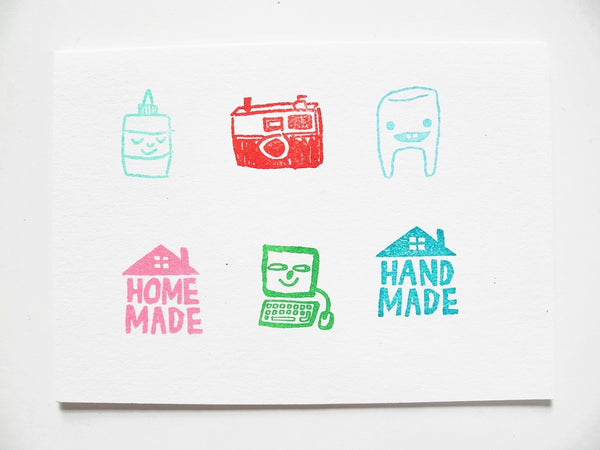 Small Object Single Rubber Stamp