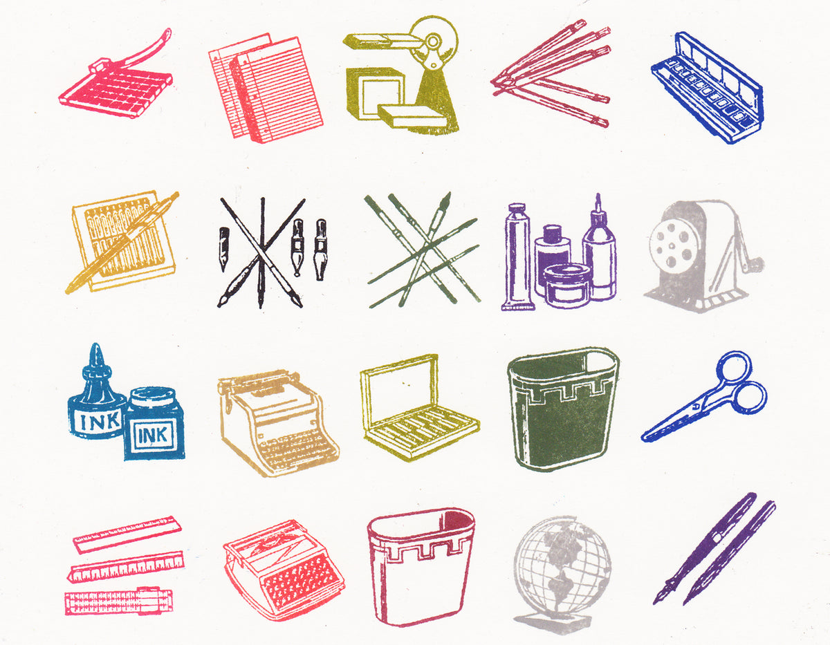 Mini Office Supply Stationery Supply Rubber Stamps – Paper Pastries