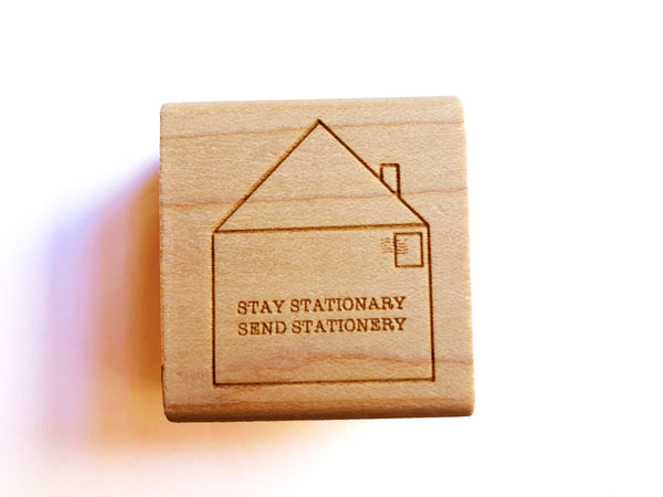 Stay Stationary Send Stationery Rubber Stamps