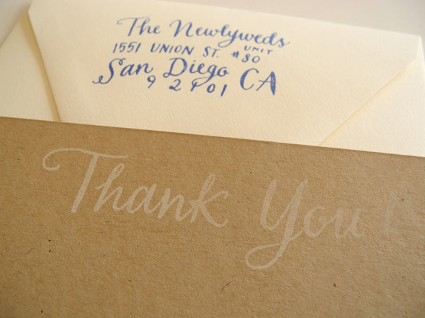 Custom Calligraphy Thank You Kit