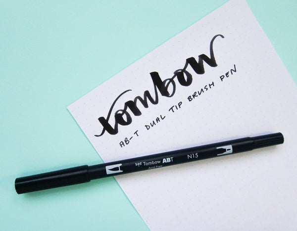 Tombow Brush pen - AB-T Dual Tip Brush and Fine Tip - Bujo Supplies - Bullet Journal Stationery - Hand lettering calligraphy- N15