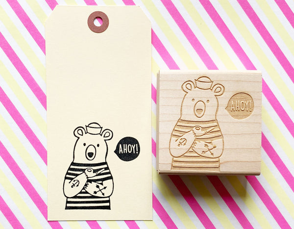 sailor polar bear ahoy rubber stamp by talk to the sun in Japan