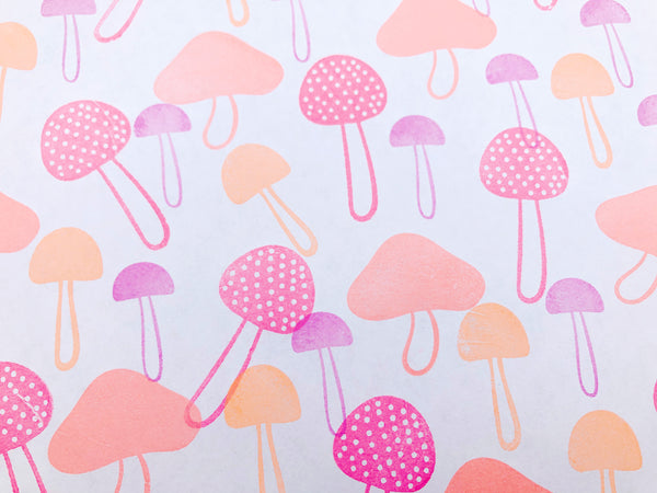 mushroom rubber stamp | fungi stamp | botanical stamp for diy woodland birthday, autumn crafts, card making, fabric printing TALK TO THE SUN