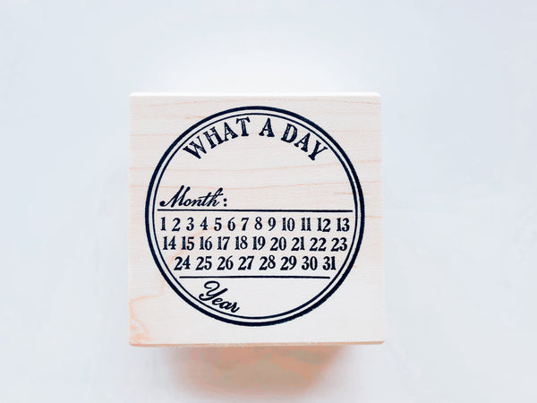 Day Calendar Rubber Stamp
