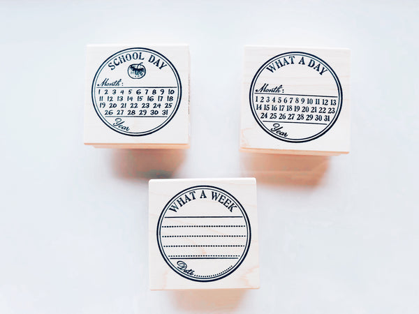 Day Calendar Rubber Stamp