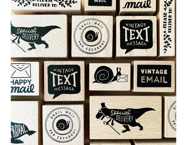 SNAIL MAIL Rubber Stamps by Wit & Whistle