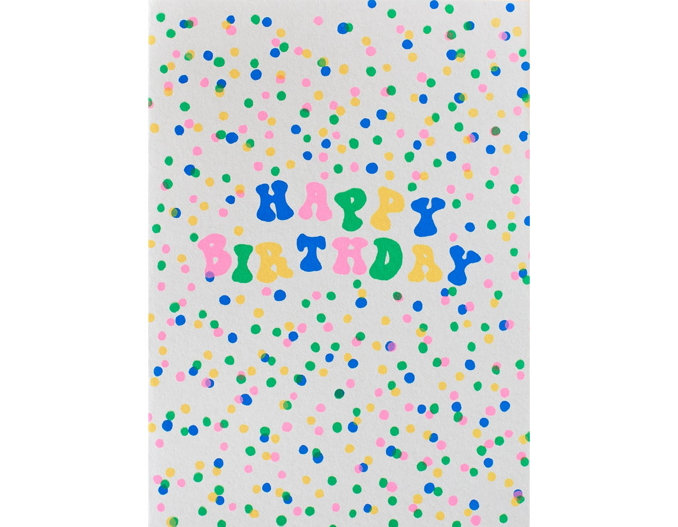 Screen Printed Birthday Confetti Greeting Card