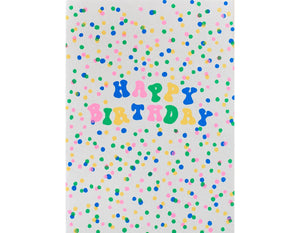 Screen Printed Birthday Confetti Greeting Card