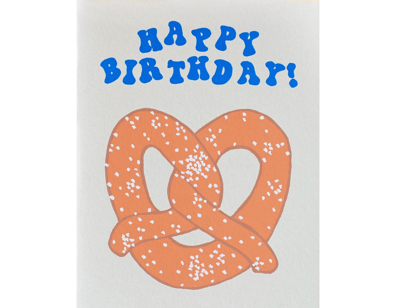 Screen Printed Birthday Pretzel Greeting Card