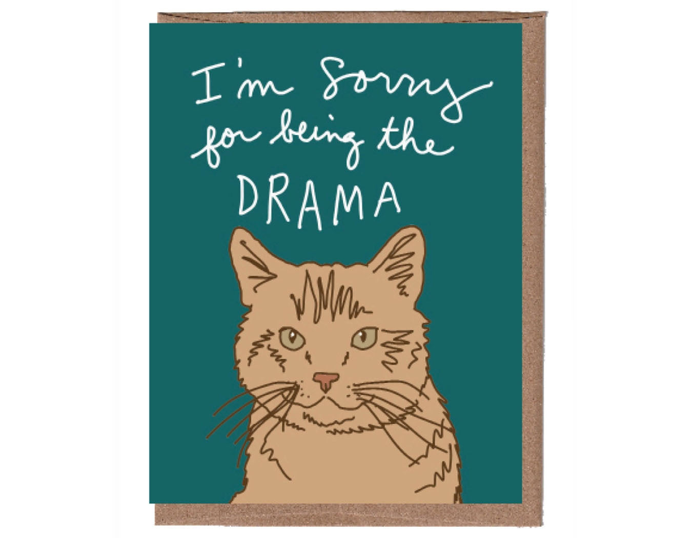 Drama Cat Greeting Card