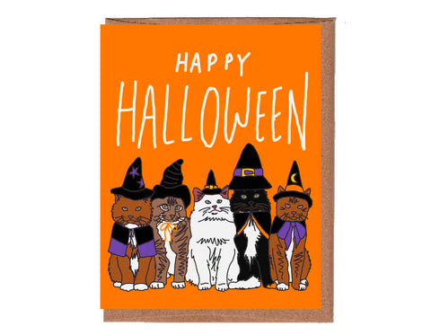 Halloween Cats Greeting Card