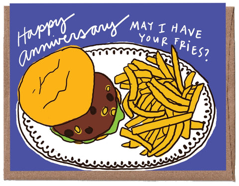 Scratch & Sniff Fries Anniversary Greeting Card