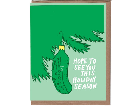 Scratch & Sniff Pickle Christmas Greeting Card