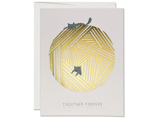 String Cats Love Greeting Card