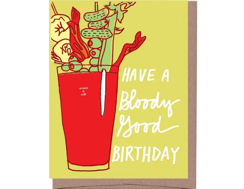Scratch & Sniff Bloody Mary Birthday Greeting Card