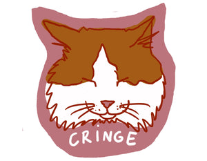 Cringe Cat Sticker