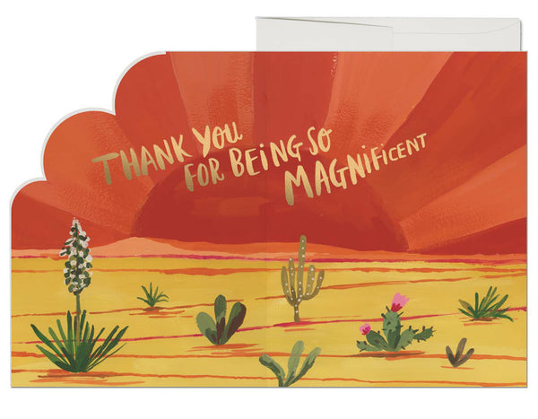 Magnificent Sunset Thank You Greeting Card