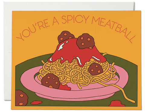 Spicy Meatball Friendship Greeting Card