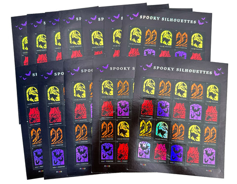 SPOOKY SILHOUETTES USPS FOREVER POSTAGE STAMPS