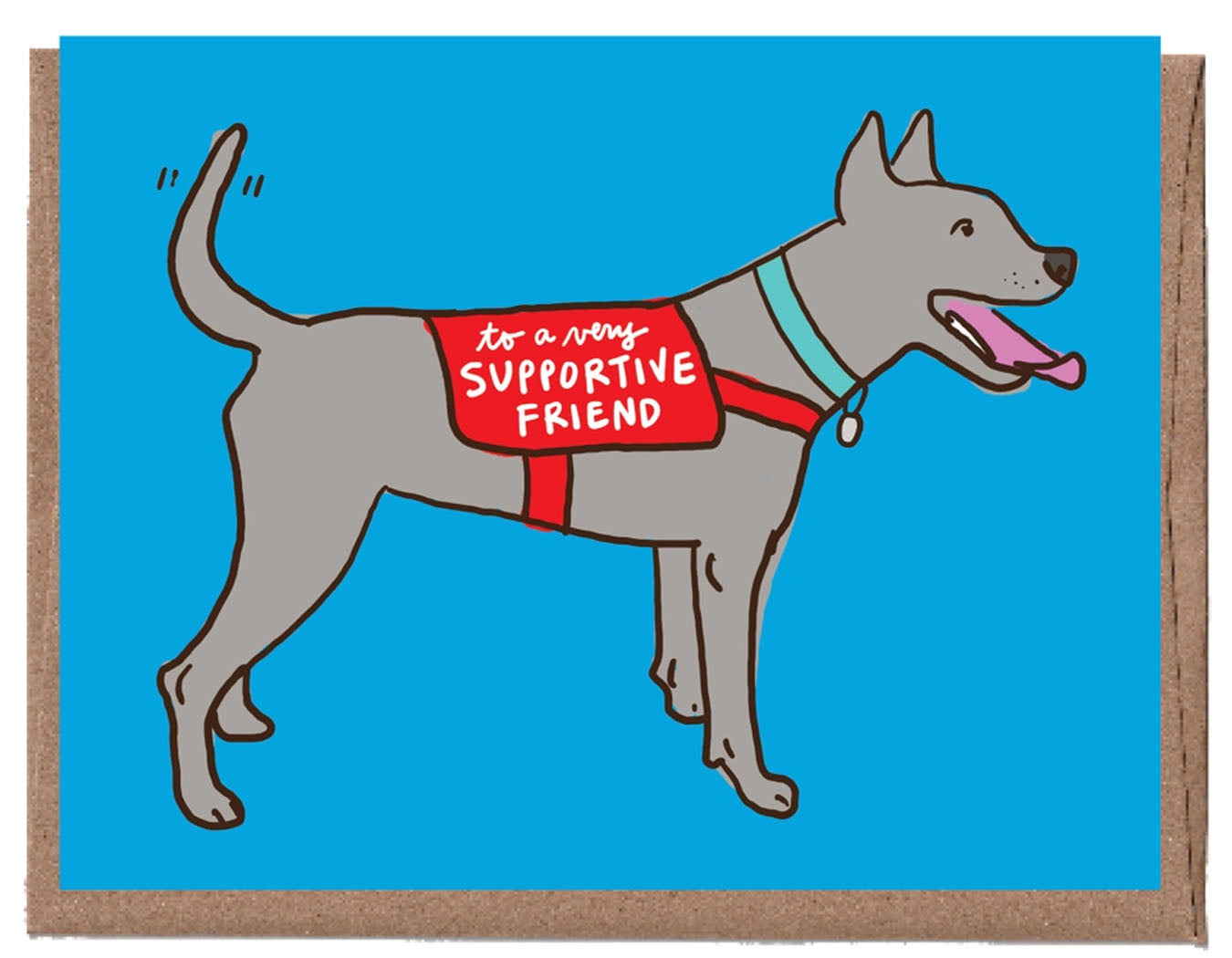 Support Dog Friendship Greeting Card