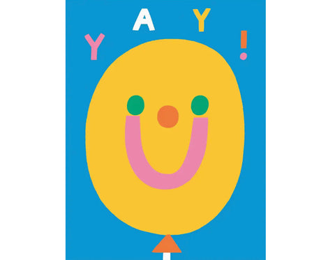 'yay Balloon' Kids Birthday Greetings Card