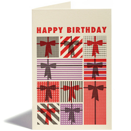 Letterpress Presents Birthday Card