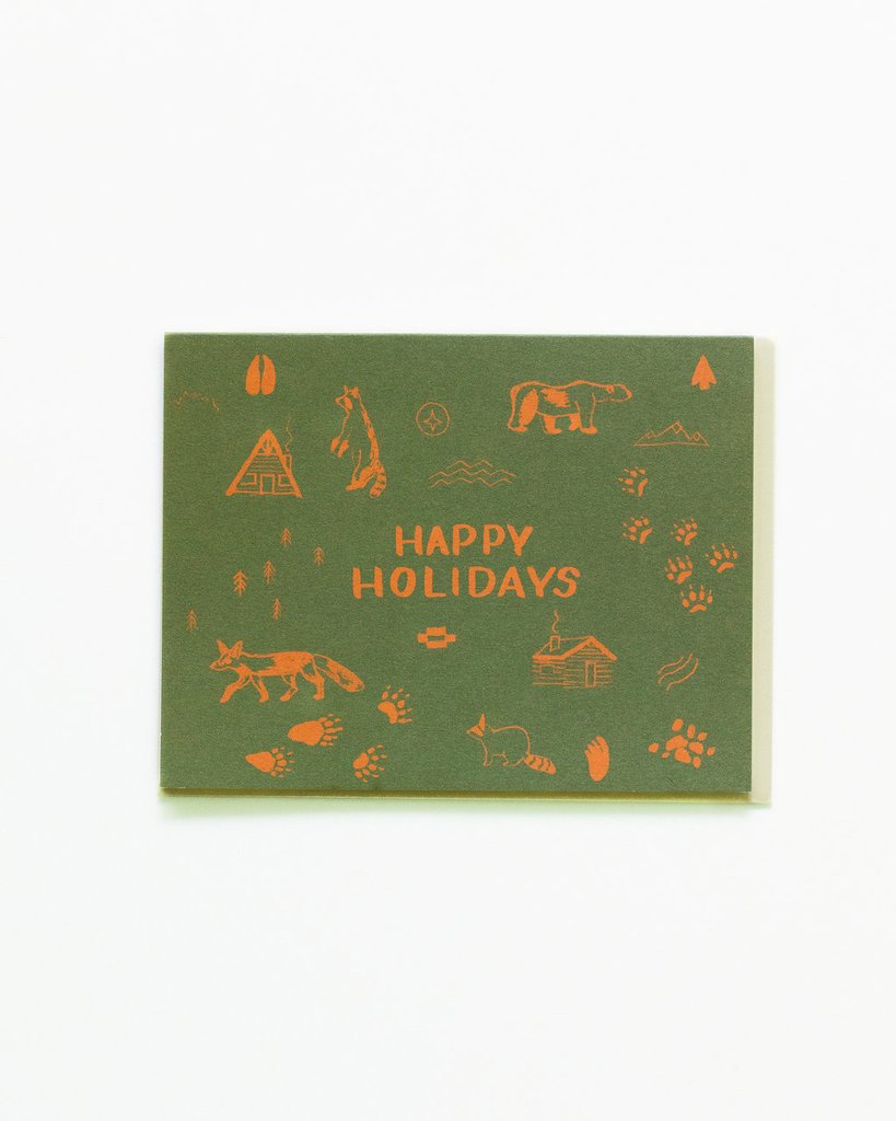 Happy Holidays Map Symbols Card