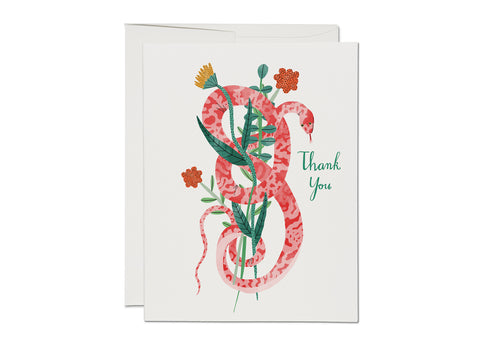 SNAKE FLOWERS THANK YOU Card