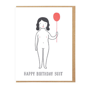 Happy Birthday Suit Letterpress Card