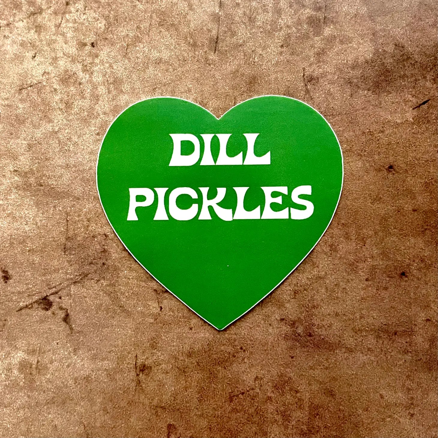 Dill Pickles Heart Sticker green restaurant deli gifts