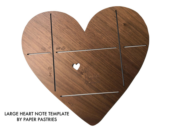 Wooden Heart Note + Envelope Template