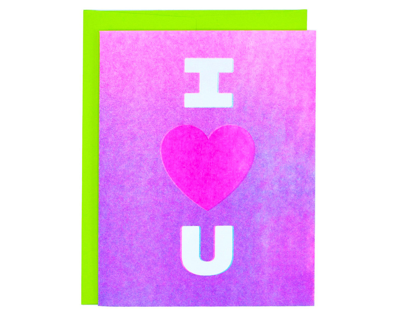I heart you with purple gradient background