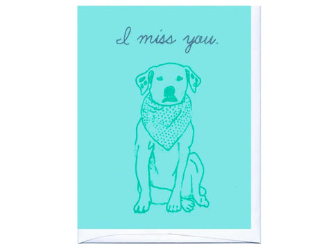 Miss You Dog Card