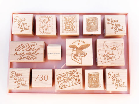 Mail More Love Rubber Stamps