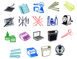 Mini Office Supply Stationery Supply Rubber Stamps