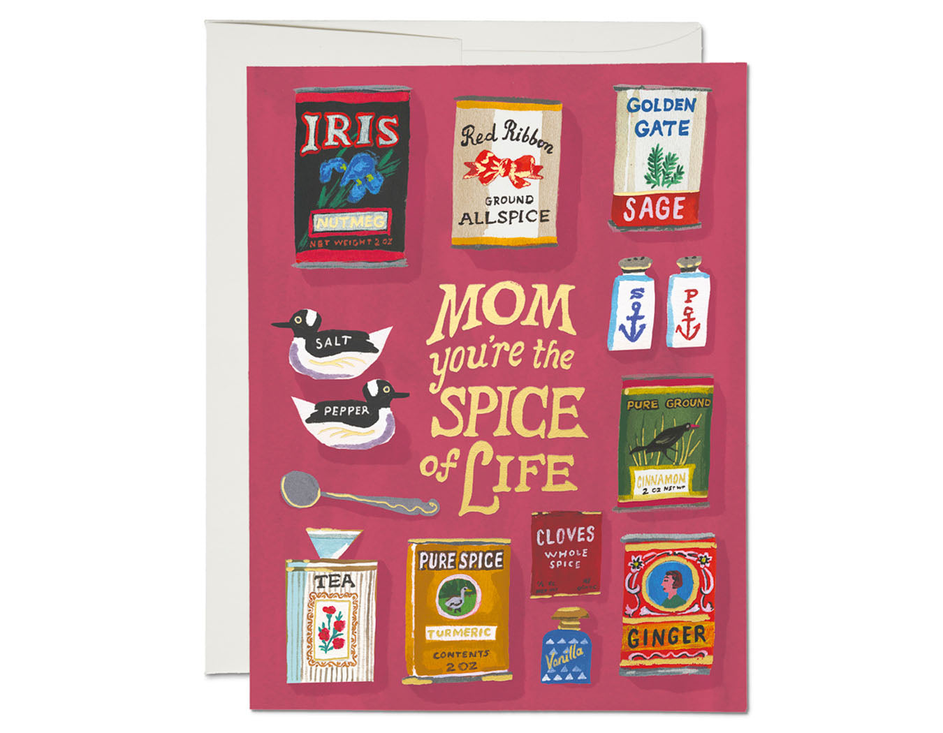 illustrated spices text reads mom you're the spice of life