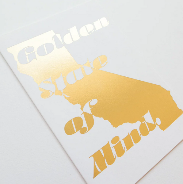 Golden state California love gold foil card
