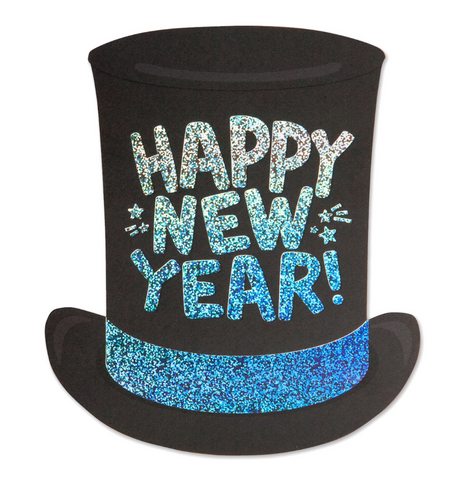 Happy New Year die cut card