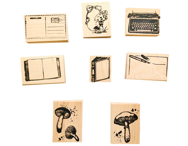 Letter writing rubber stamps