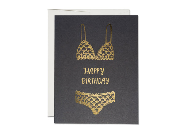 Lacy Lingerie Birthday Foil Card Lacy Lingerie Birthday Foil Card