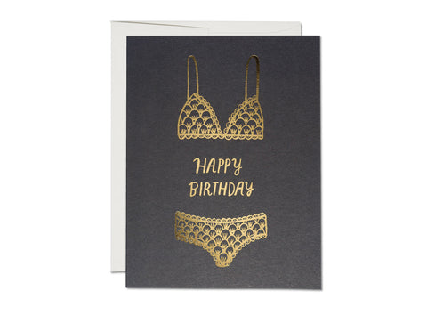 Lacy Lingerie Birthday Foil Card