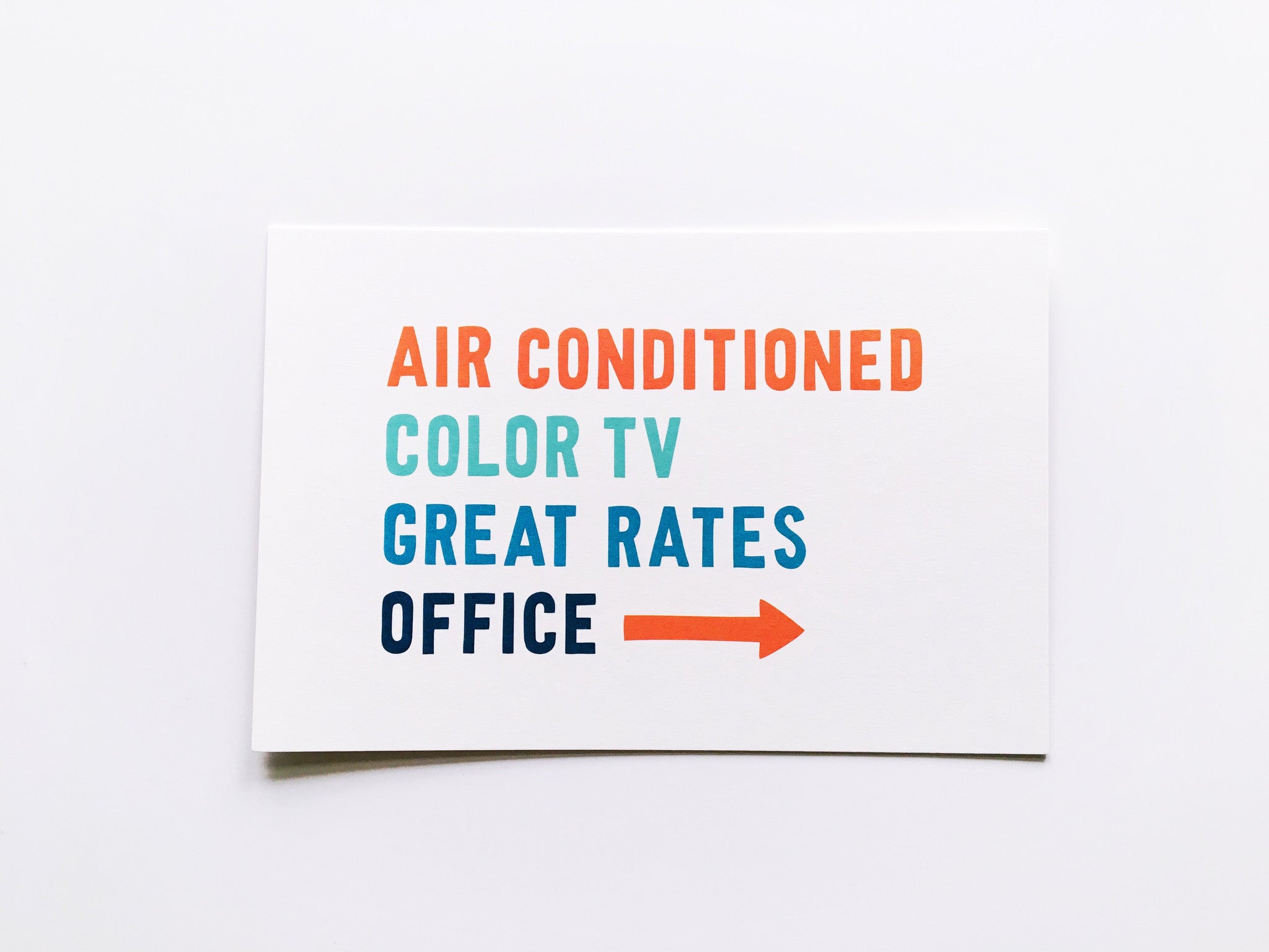 Color TV Card Vacation Card