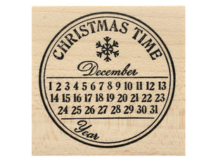 Christmas Time Rubber Stamp