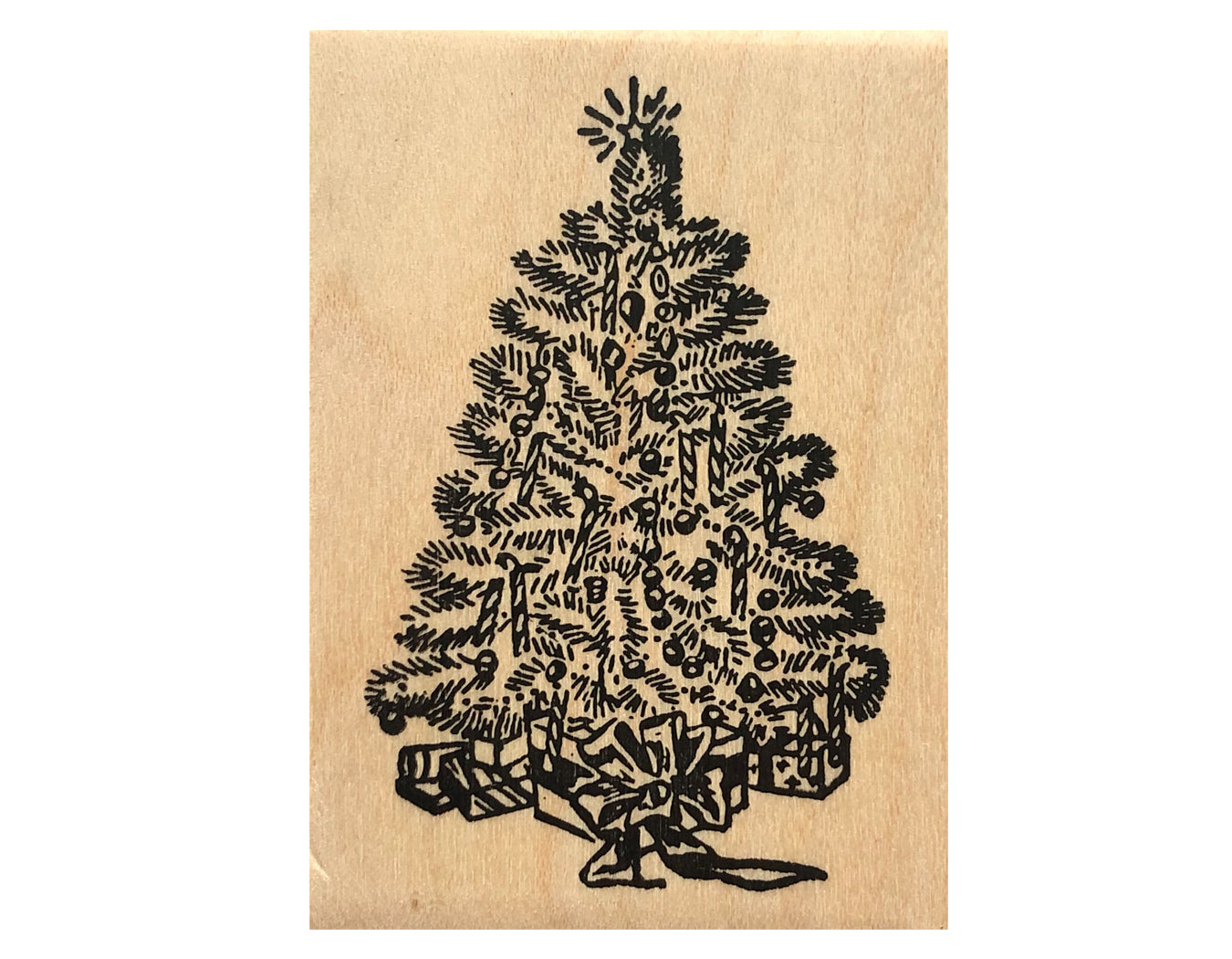 Christmas Tree Rubber Stamp