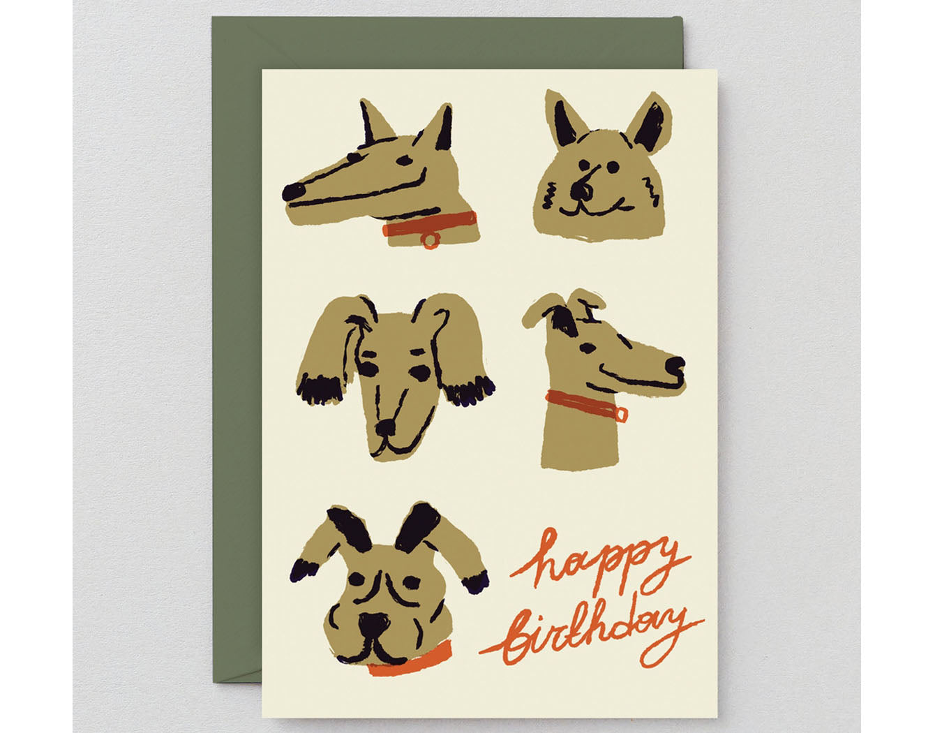 illustrated dog faces text reads happy birthday