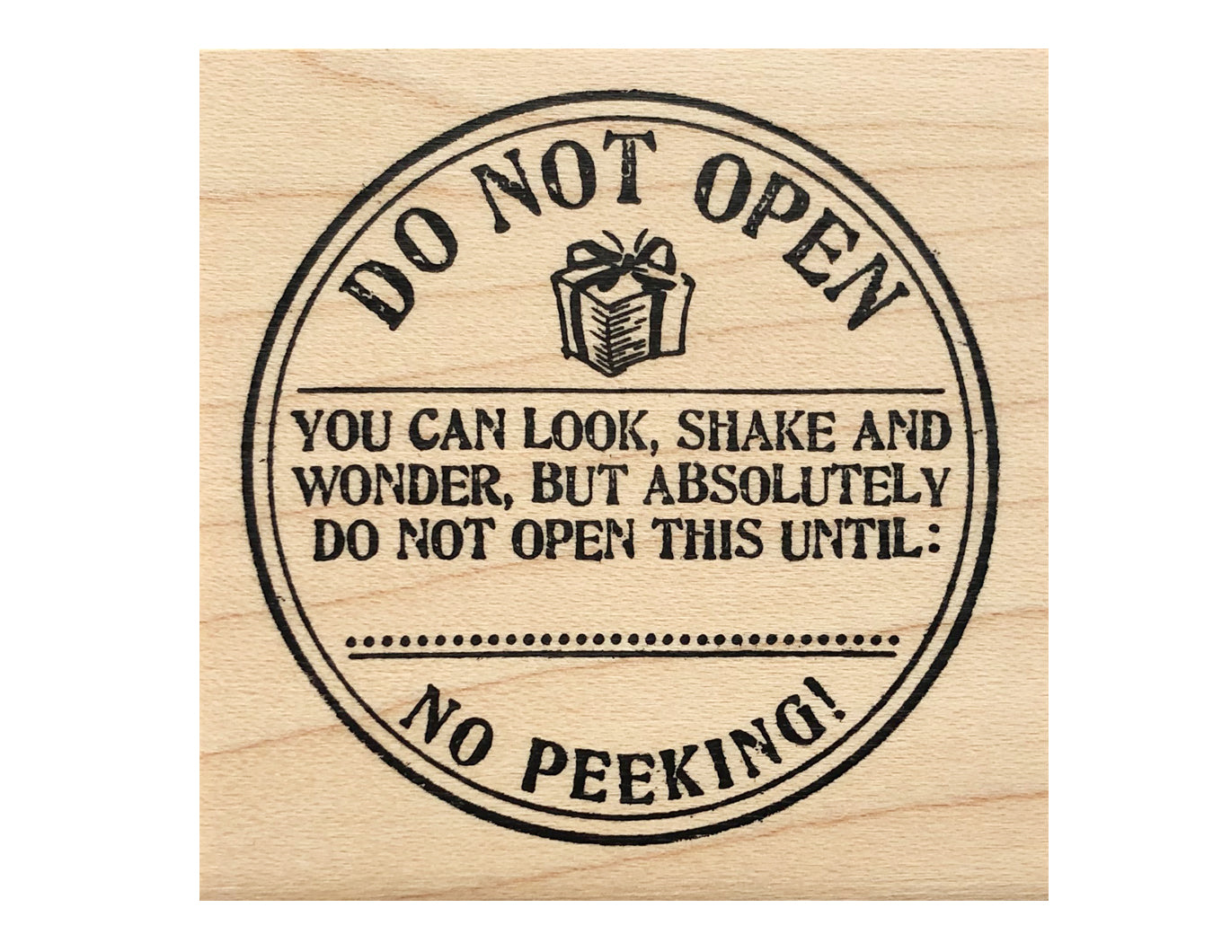 Do not open Rubber Stamp