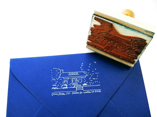 Custom House Return Address Stamp